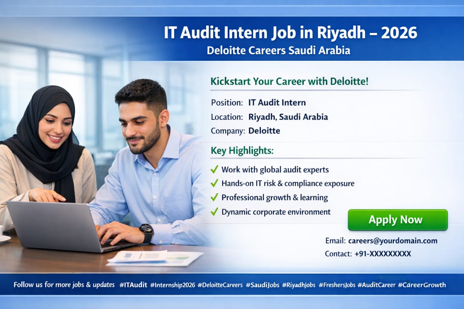 IT Audit Intern Job in Riyadh Saudi Arabia