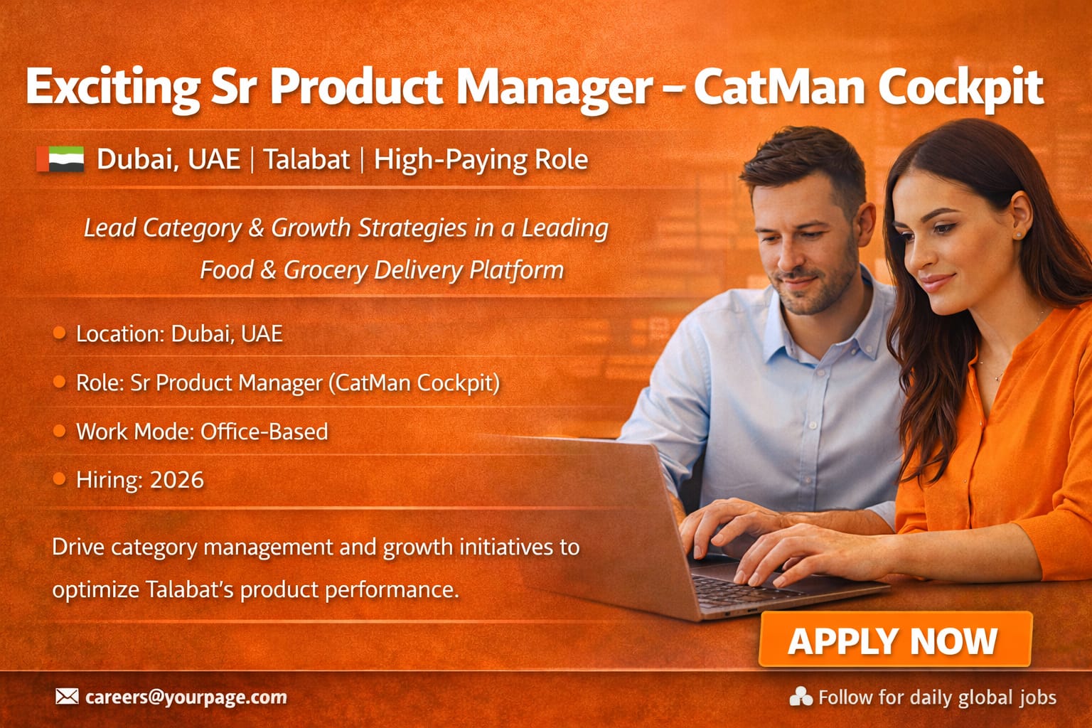 Sr Product Manager CatMan Cockpit Job in Dubai UAE