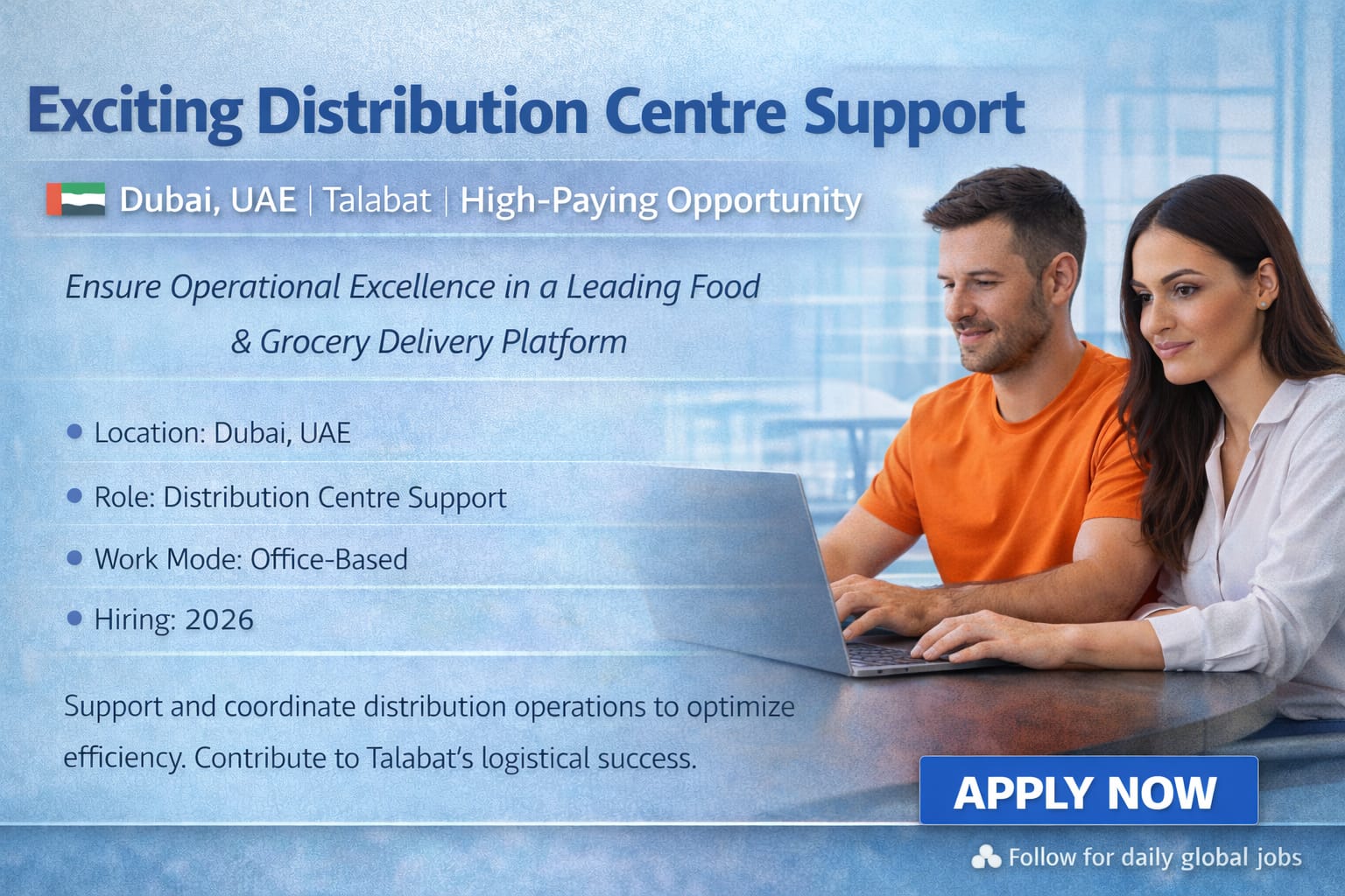 Distribution Center Support Job in Dubai UAE