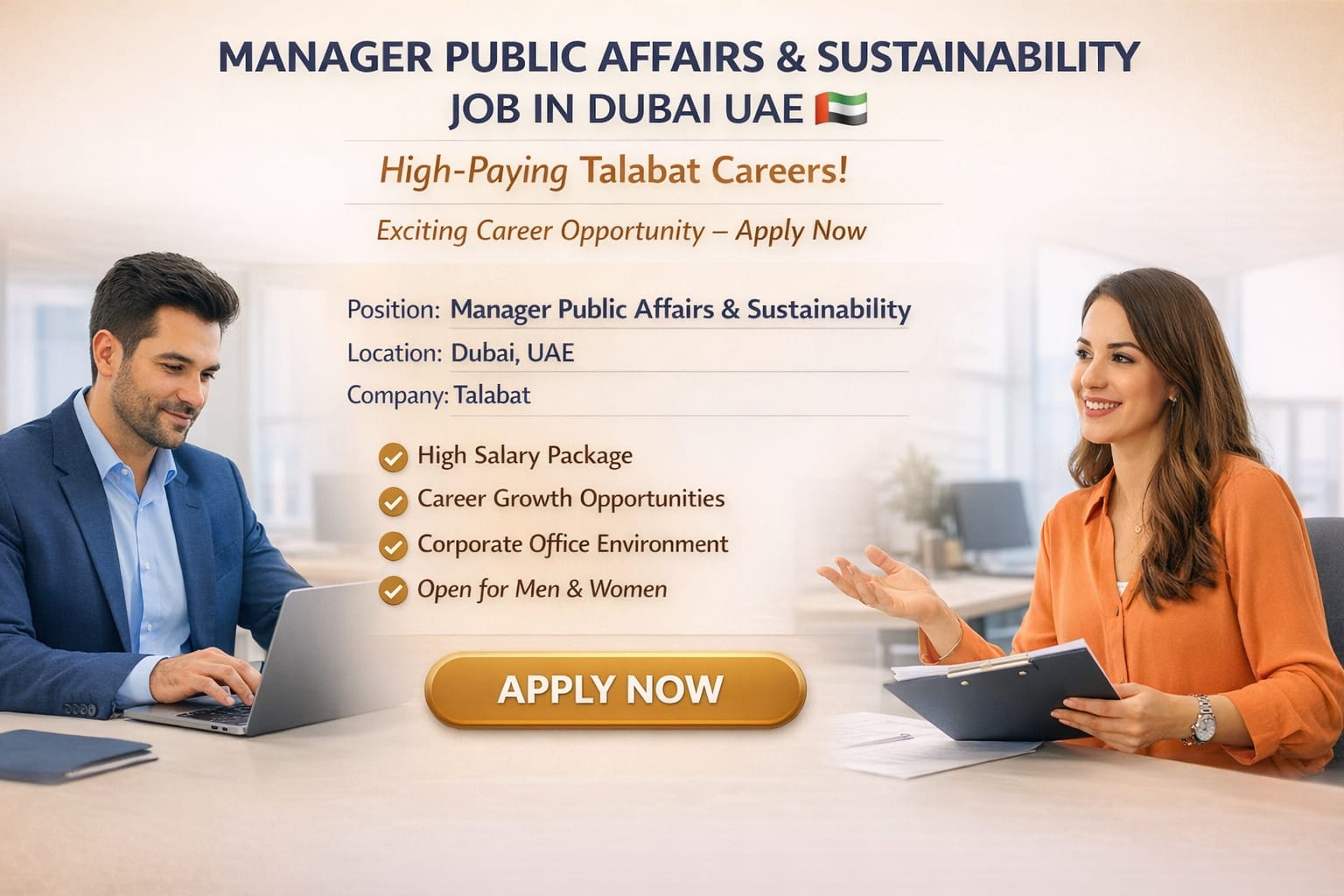 Manager Public Affairs & Sustainability Job in Dubai UAE