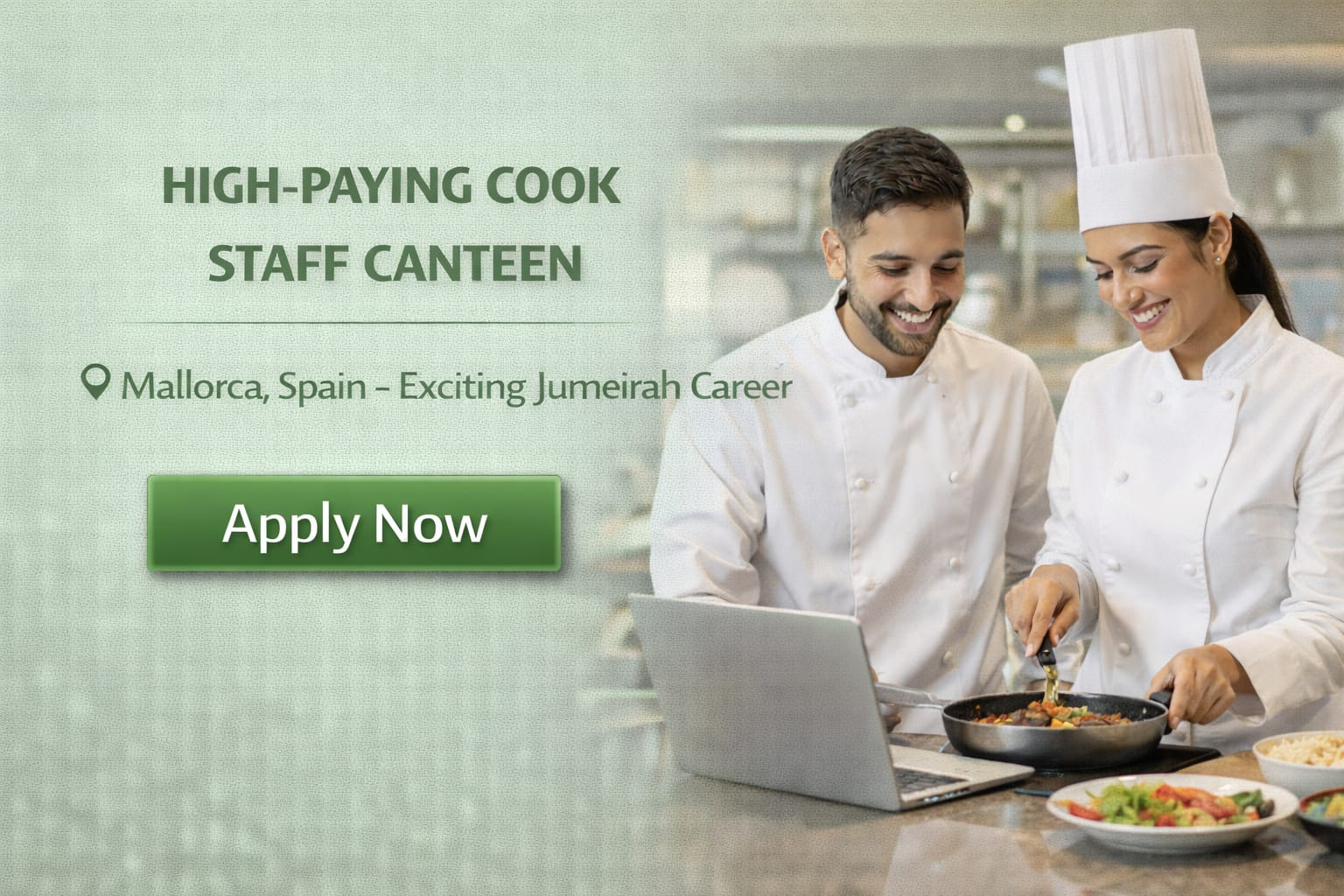 Cook Staff Canteen Job in Mallorca Spain