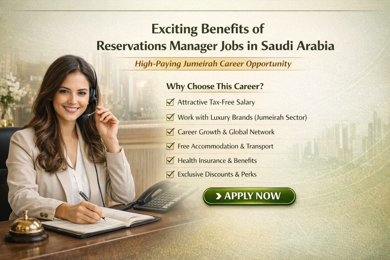Reservations Manager Job in Saudi Arabia