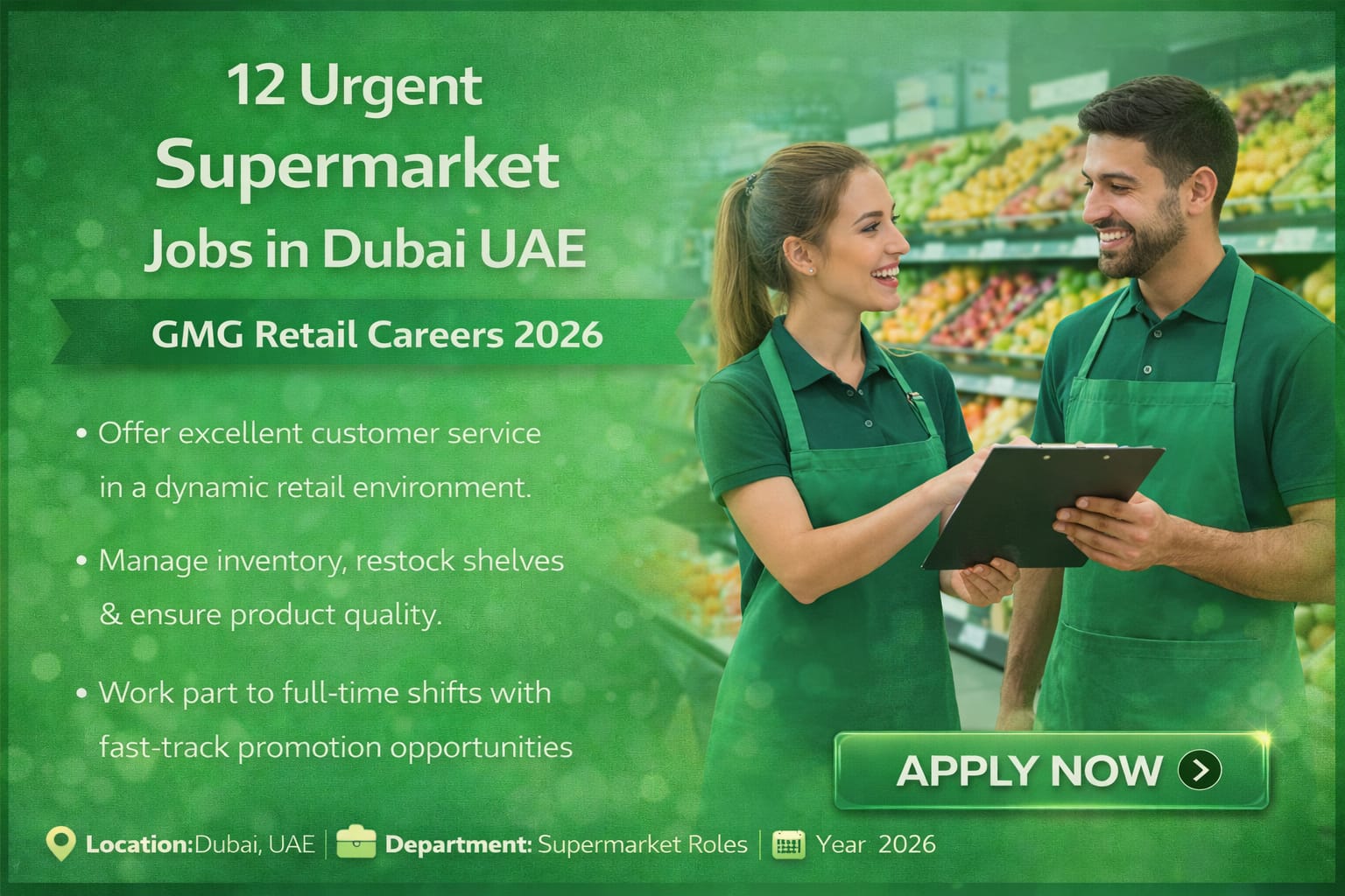Supermarket Jobs in Dubai UAE