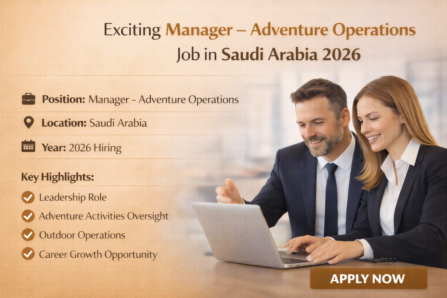 Manager Adventure Operations Job in Saudi Arabia