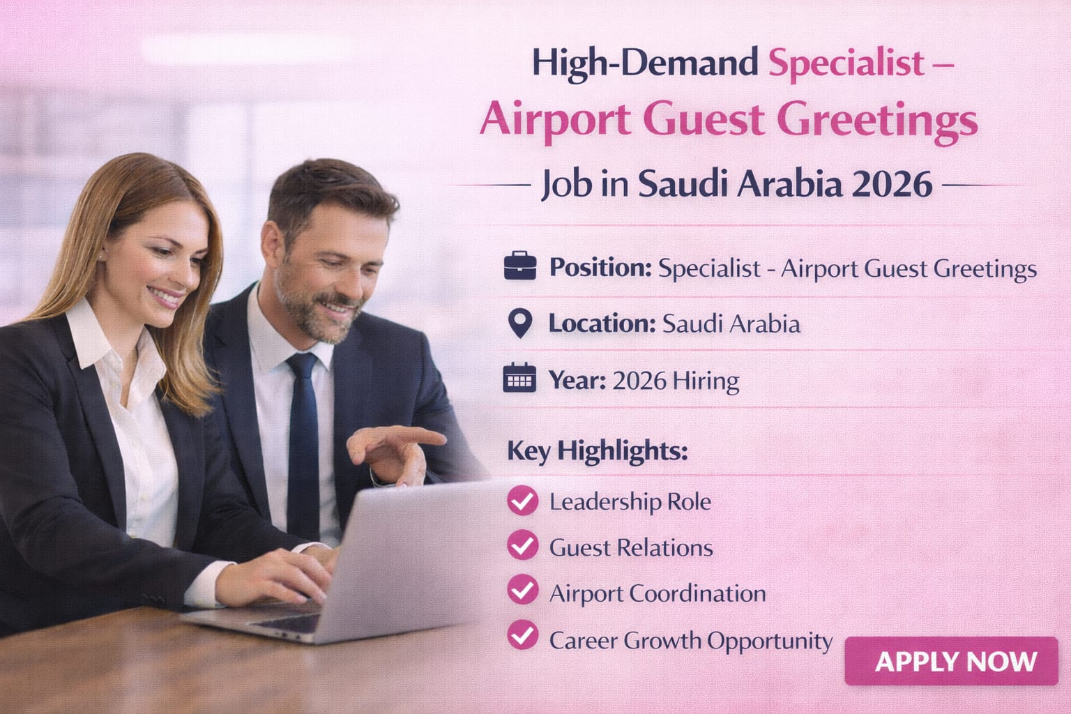 Specialist Airport Guest Greetings Job in Saudi Arabia