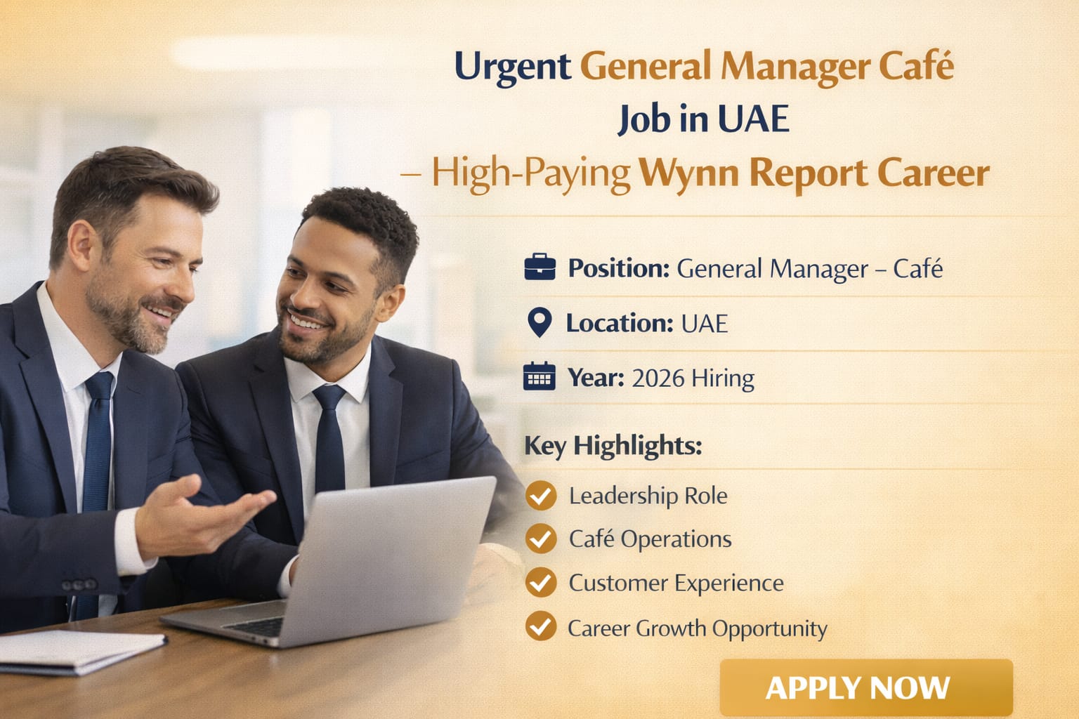 General Manager Café Job in UAE