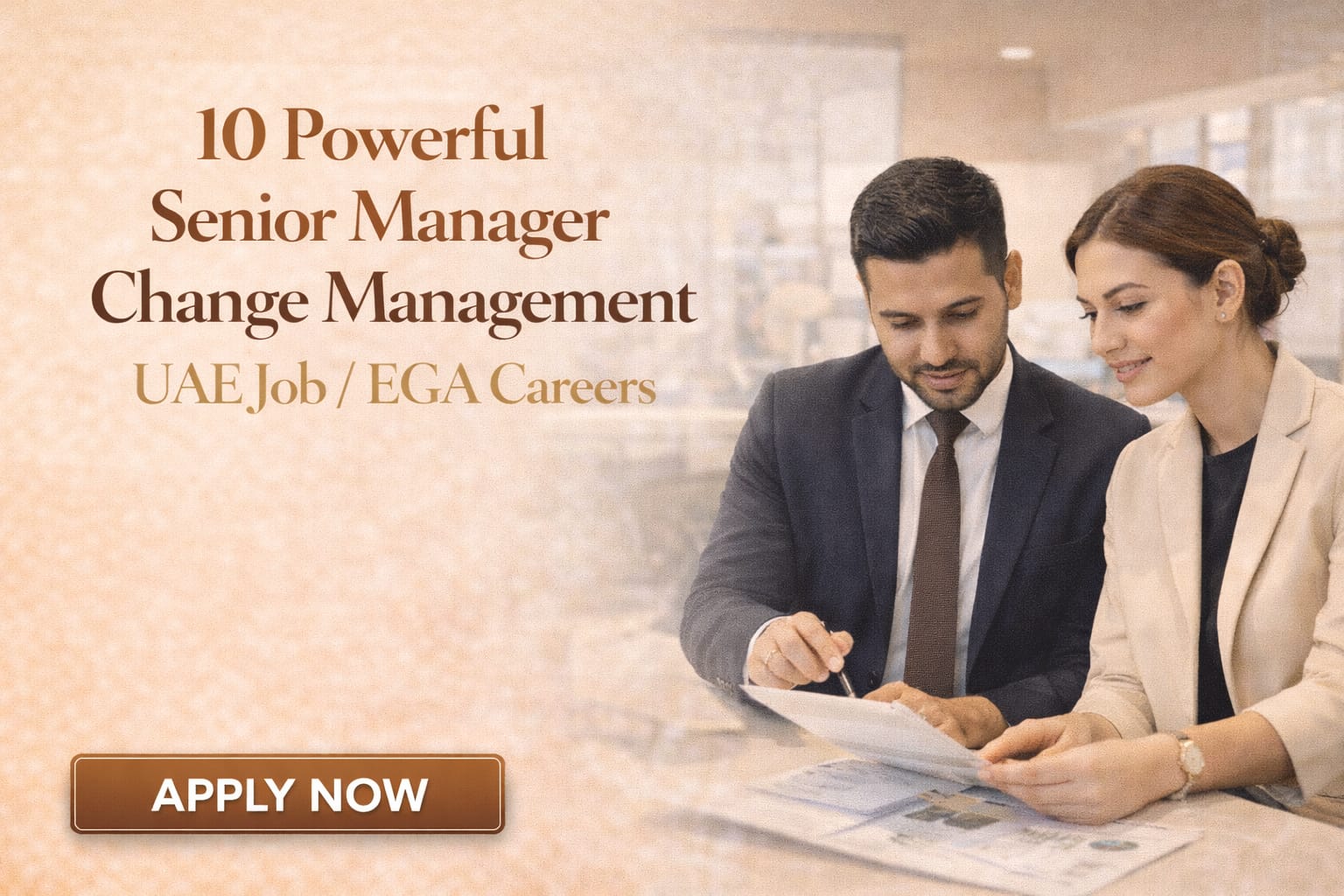 Senior Manager Change Management Overseas Developments UAE Job
