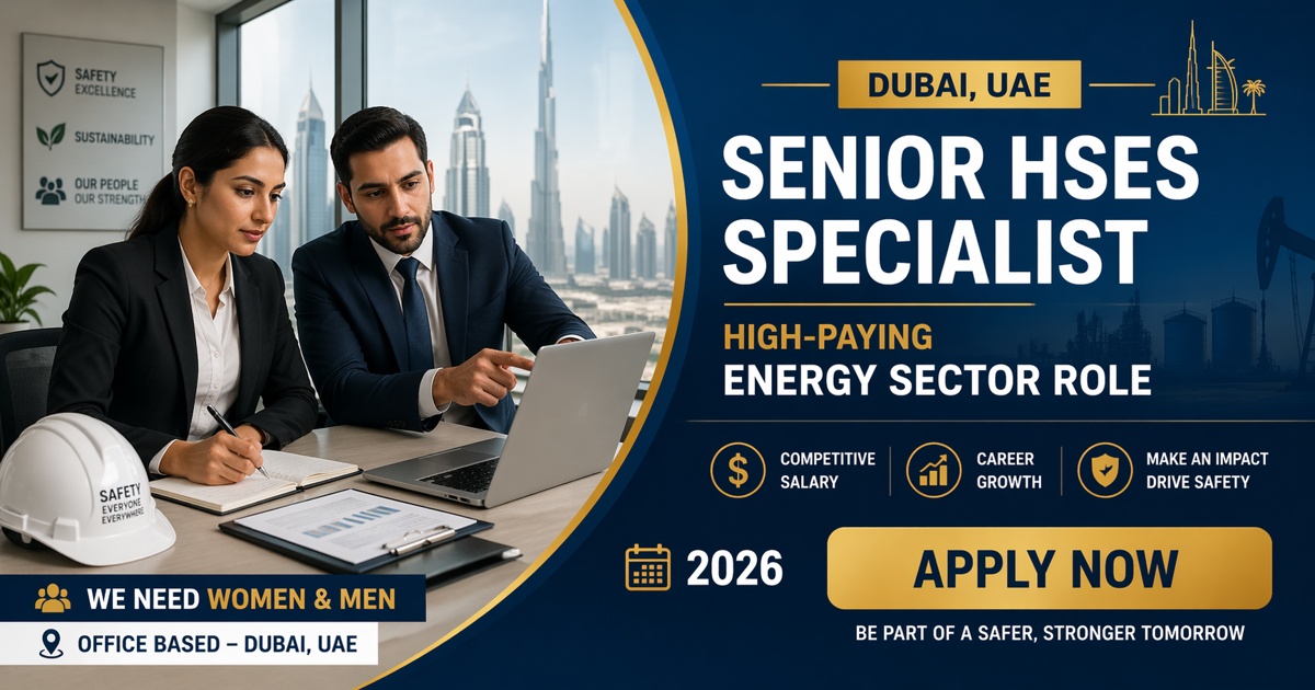 Senior HSES Specialist Job in Dubai UAE