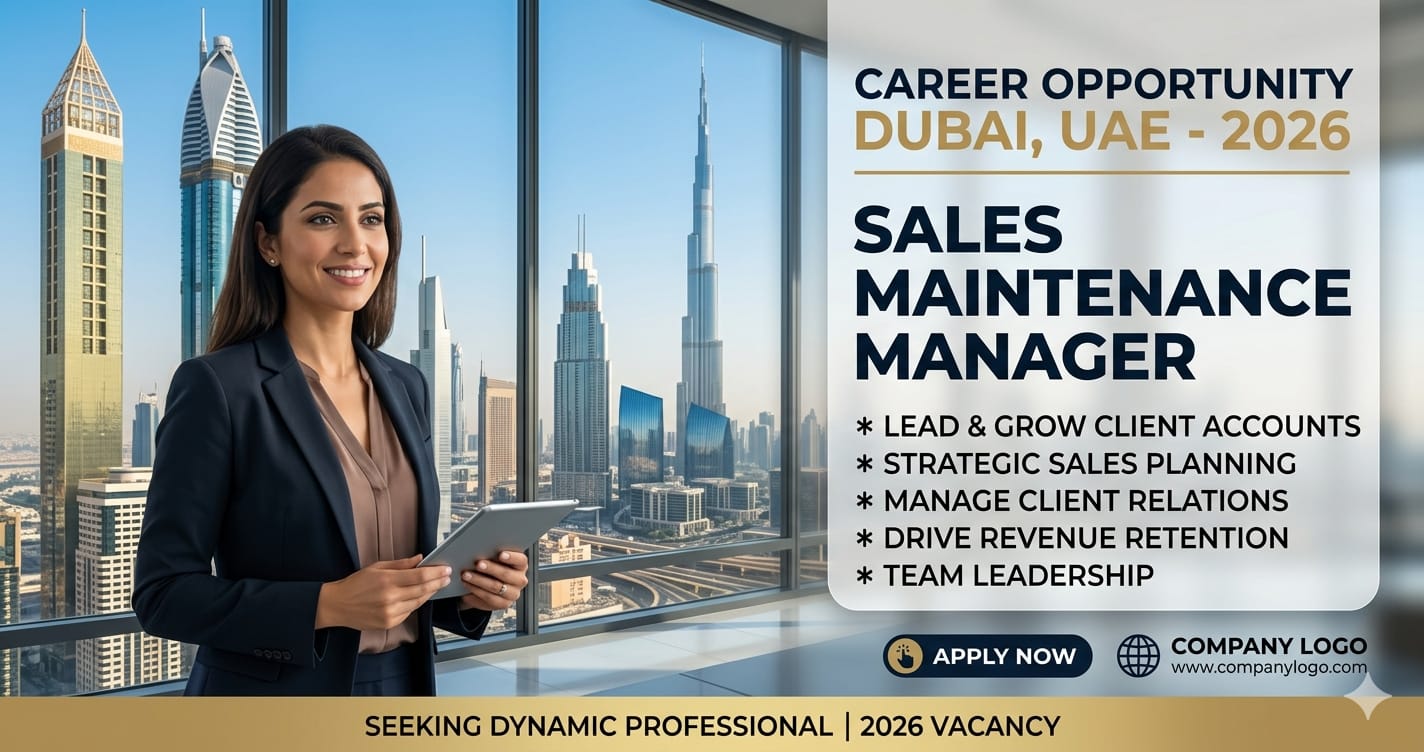Sales Maintenance Manager Job in Dubai UAE