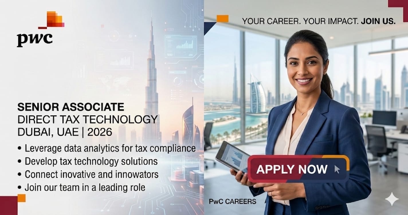 Senior Associate Direct Tax Technology Job in Dubai