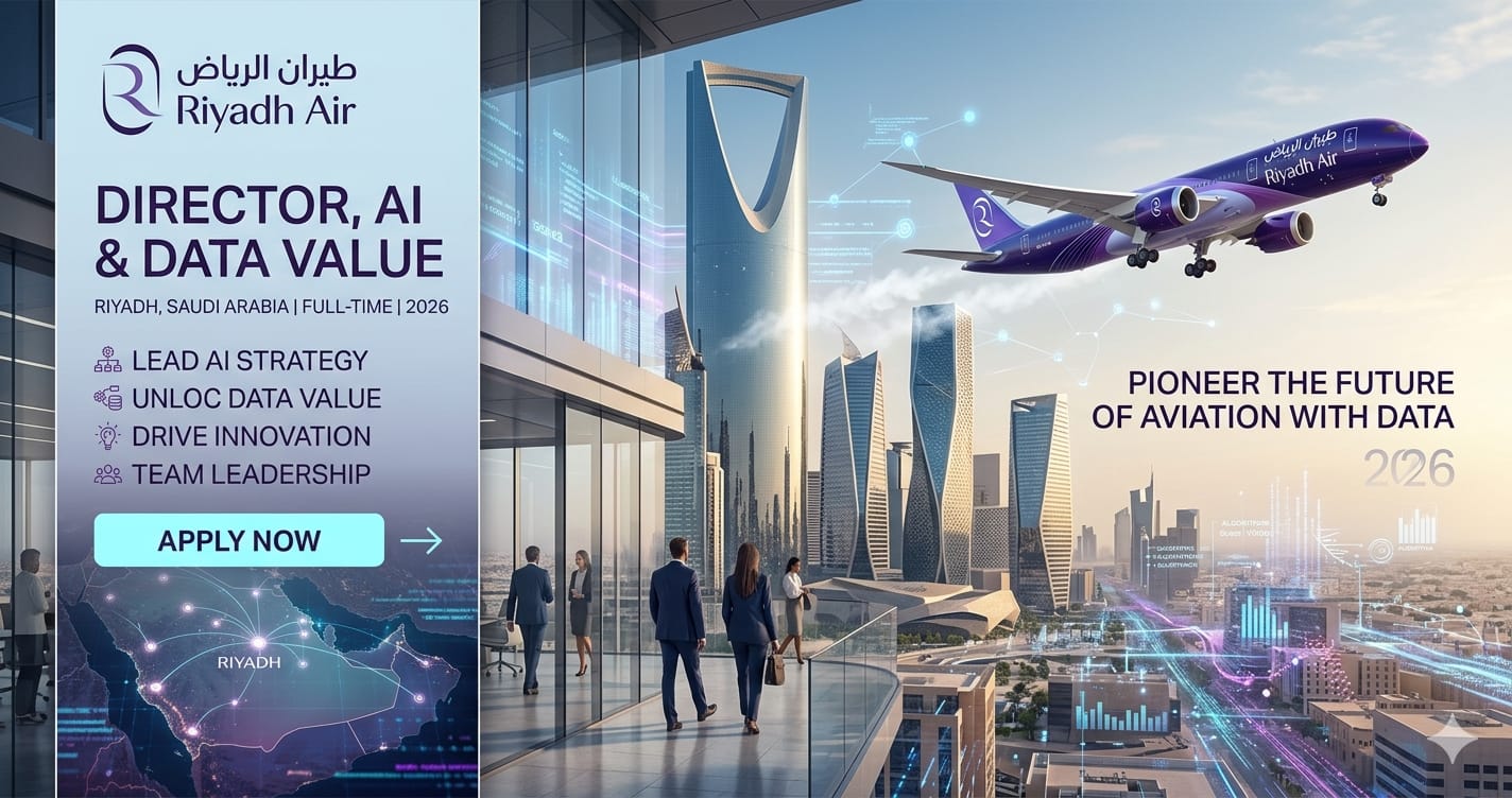 Director AI and Data Value Job in Riyadh Air