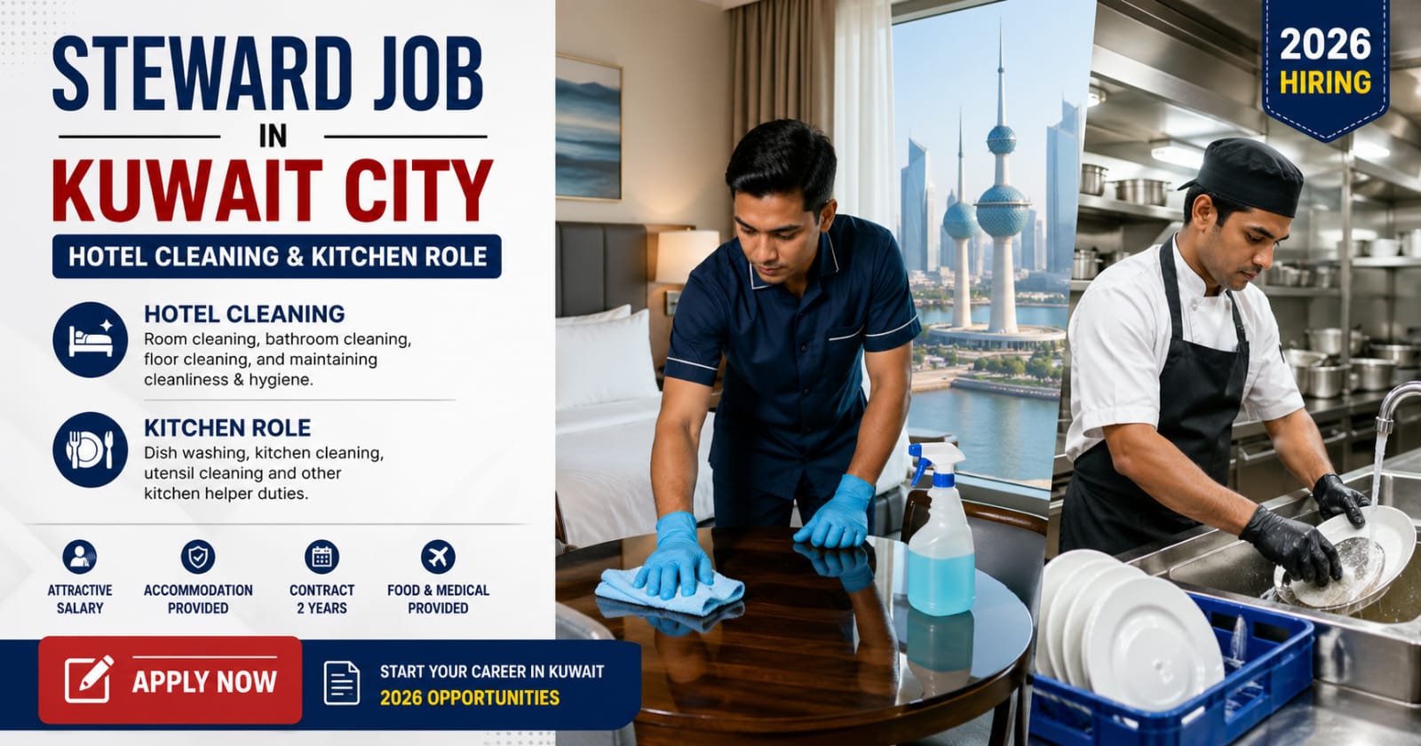 Steward Job in Kuwait City