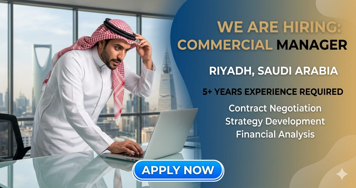 Commercial Manager Job in Jeddah Saudi Arabia