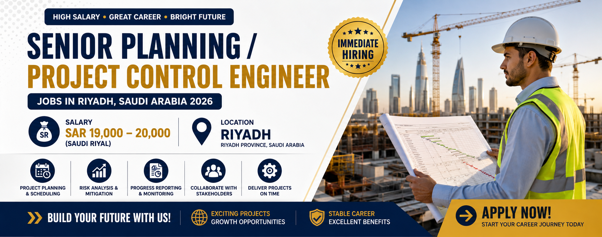 Best Senior Planning Engineer Jobs Saudi Arabia 2026 – High Salary Opportunity