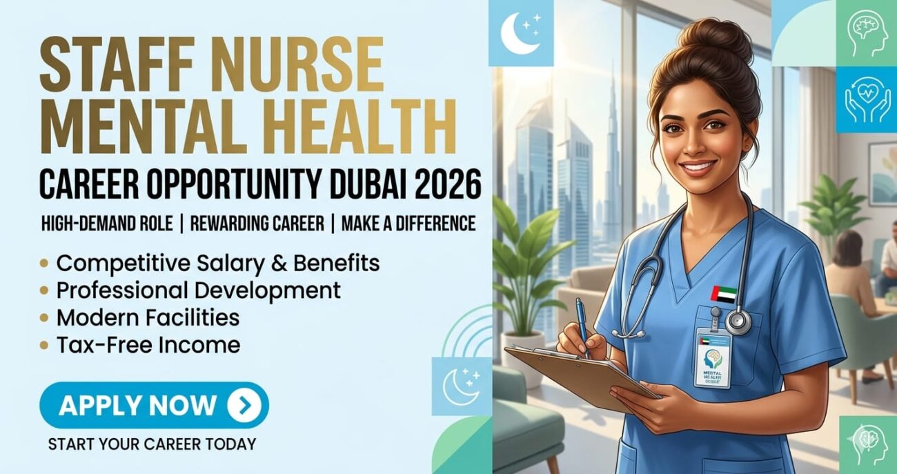 Staff Nurse Mental Health Job in Dubai 2026 (High-Demand & Powerful Career Opportunity