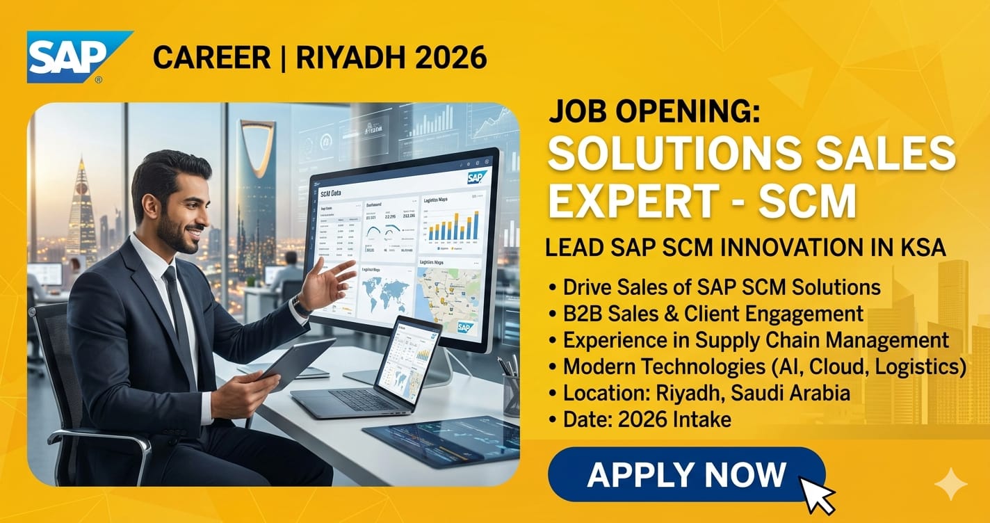 Solution Sales Expert SCM Job in Riyadh