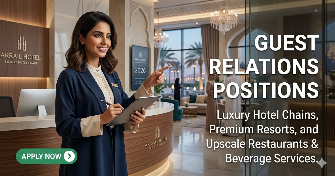 Guest Relations Executive Job Saudi Arabia 2026 – Luxury Hotel F&B Role