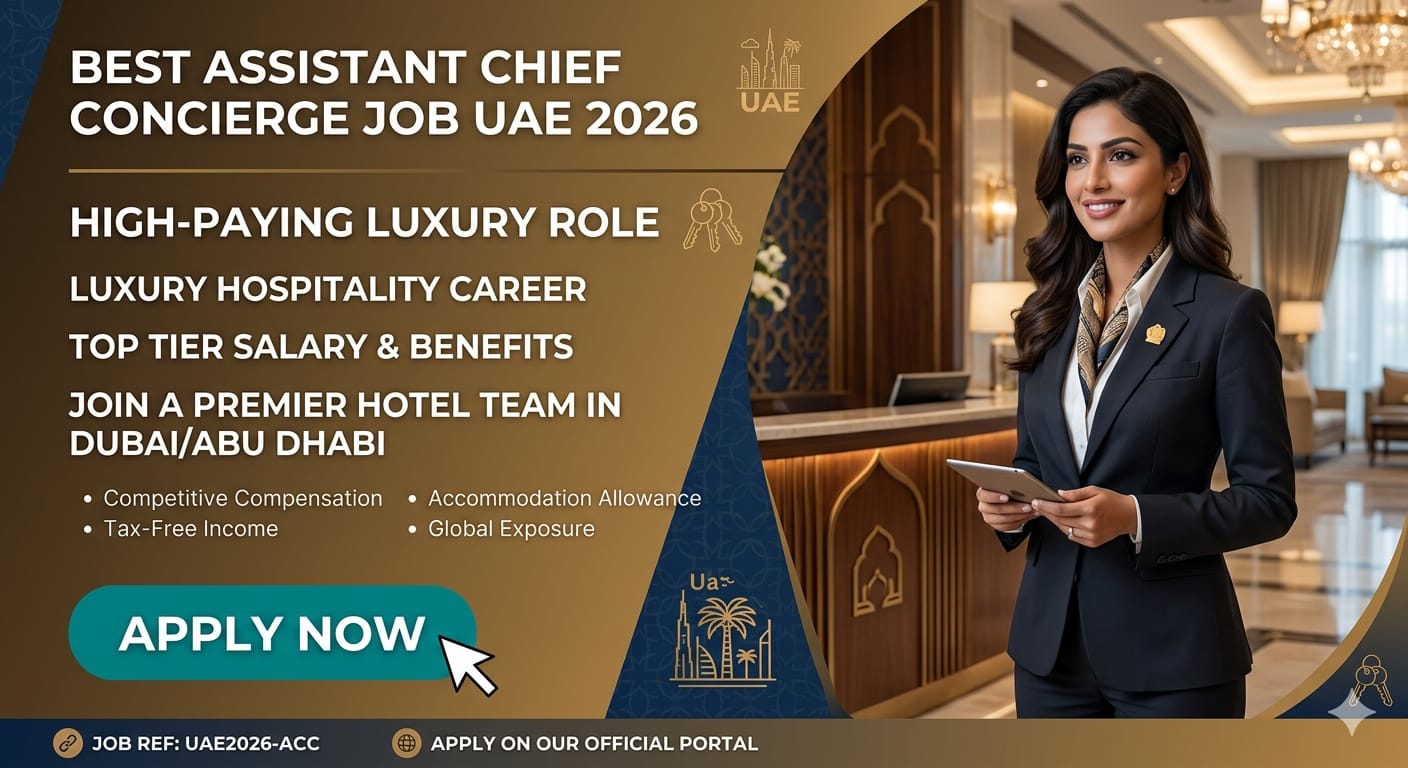 Best Assistant Chief Concierge Job UAE 2026 – High-Paying Luxury Role
