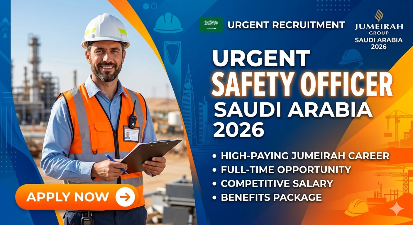 Urgent Safety Officer Job Saudi Arabia 2026 – High-Paying Jumeirah Career