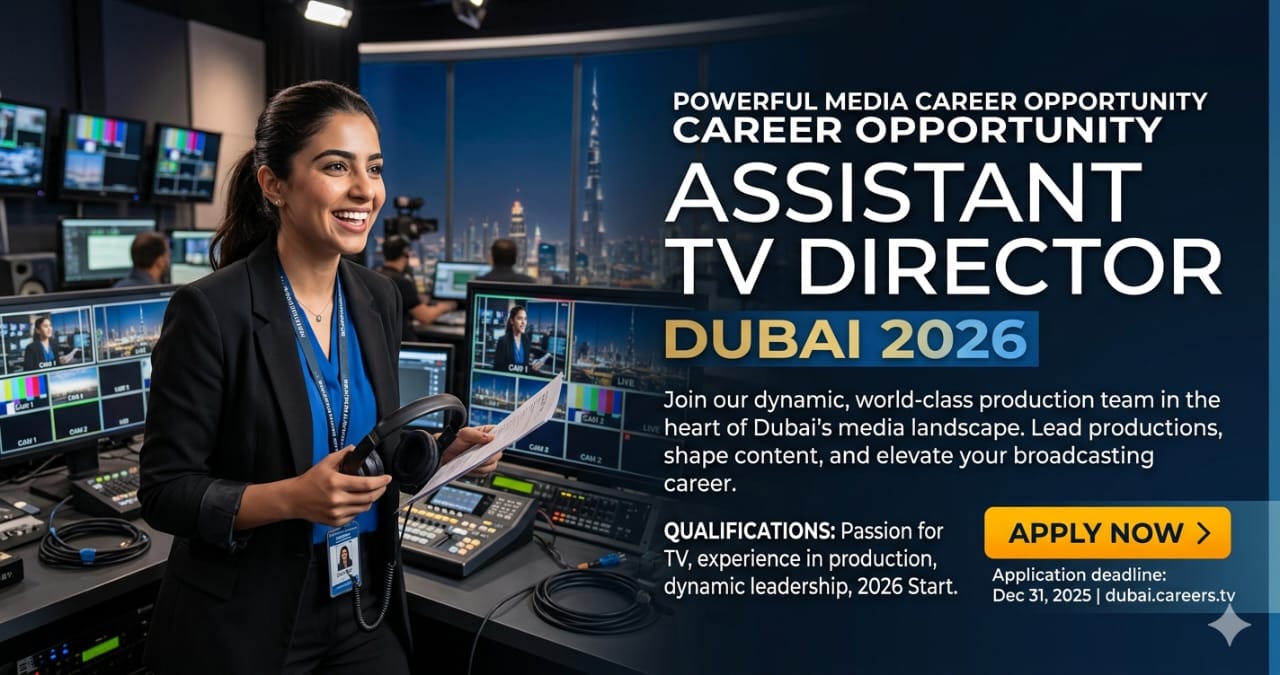 Assistant TV Director Jobs Dubai 2026 – Powerful Media Career Opportunity