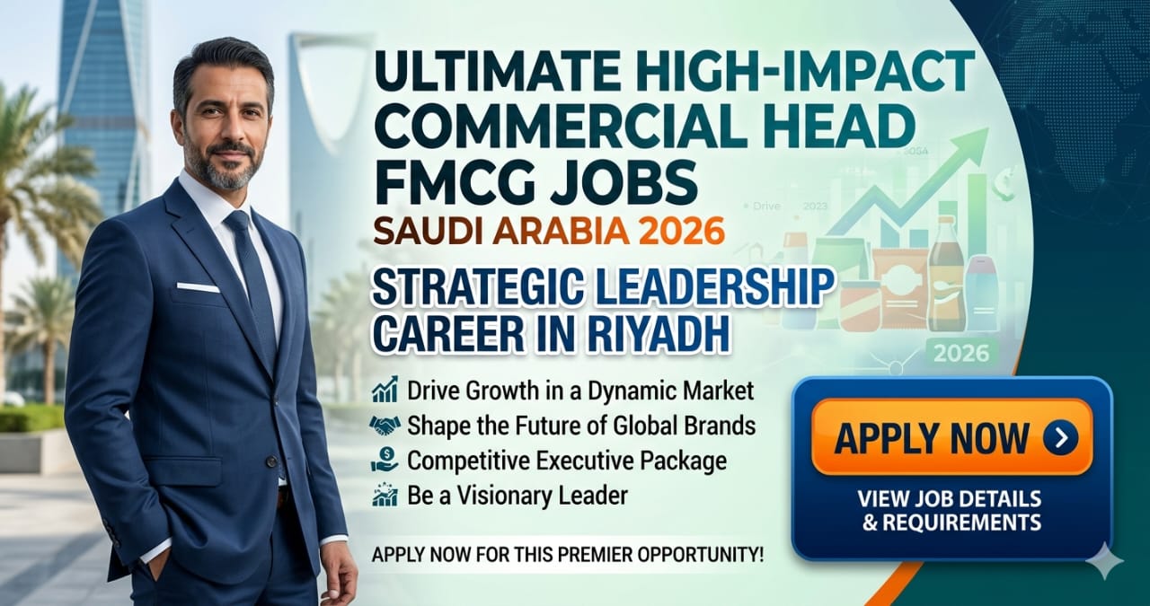 Ultimate High-Impact Commercial Head FMCG Jobs Saudi Arabia 2026 – Strategic Leadership Career in Riyadh