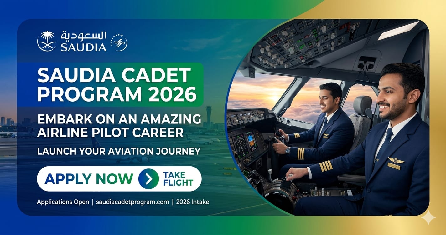Saudia Cadet Program Saudi Arabia 2026 | Amazing Airline Pilot Careers