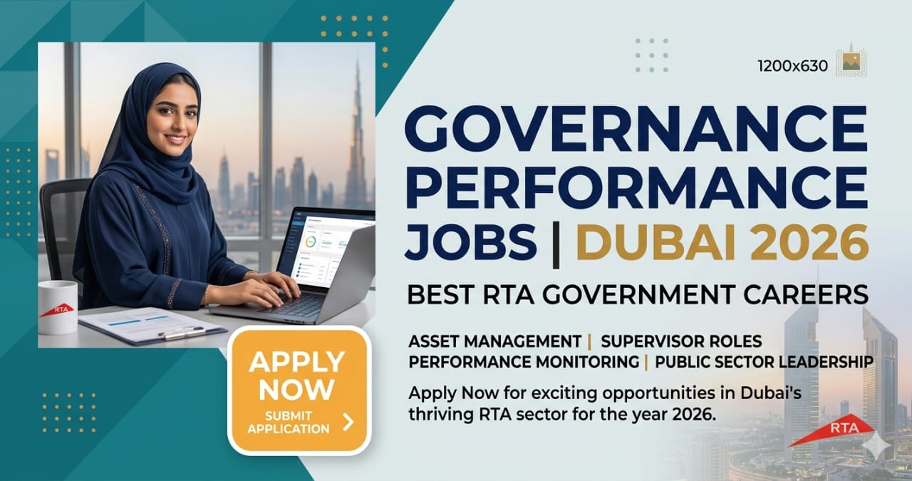 Supervisor Assets Governance Performance Jobs Dubai 2026 | Best RTA Government Careers