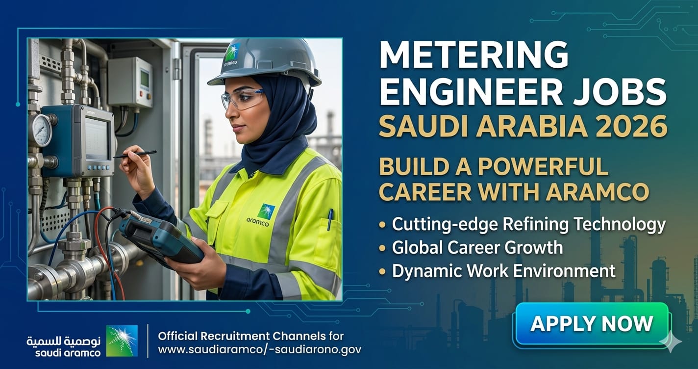Metering Engineer Jobs Saudi Arabia 2026 | Powerful Aramco Refinery Careers