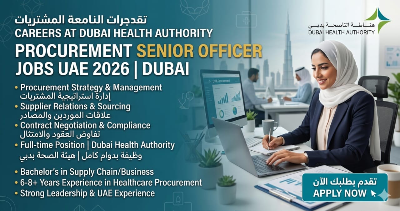Ultimate Procurement Senior Officer Jobs UAE 2026 | Dubai Government Careers