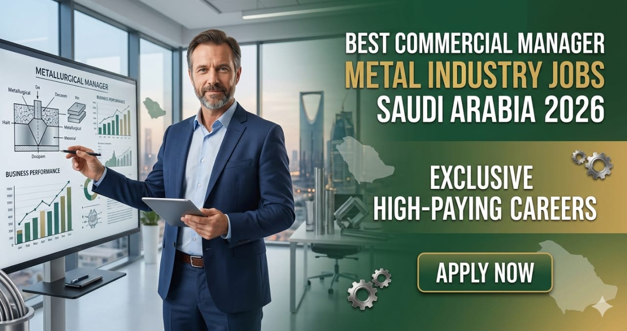 Best Commercial Manager Metal Industry Jobs Saudi Arabia 2026 | Exclusive High-Paying Careers