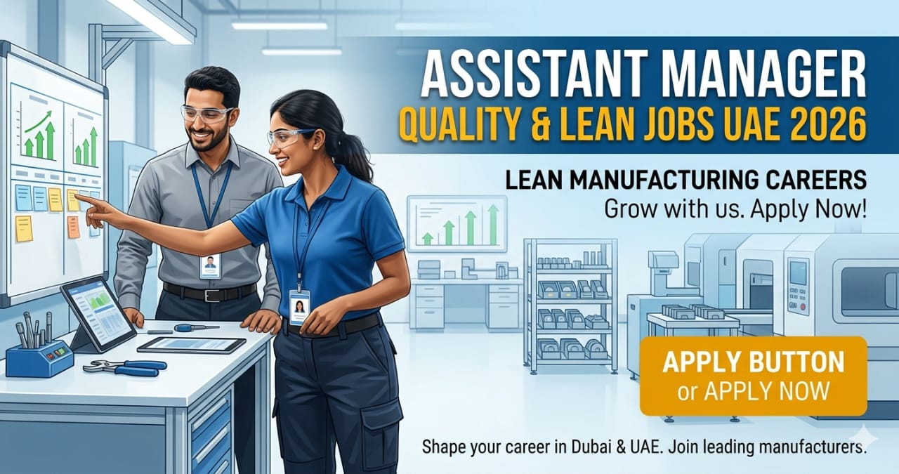 Assistant Manager Quality & Lean Jobs UAE 2026 | Lean Manufacturing Careers
