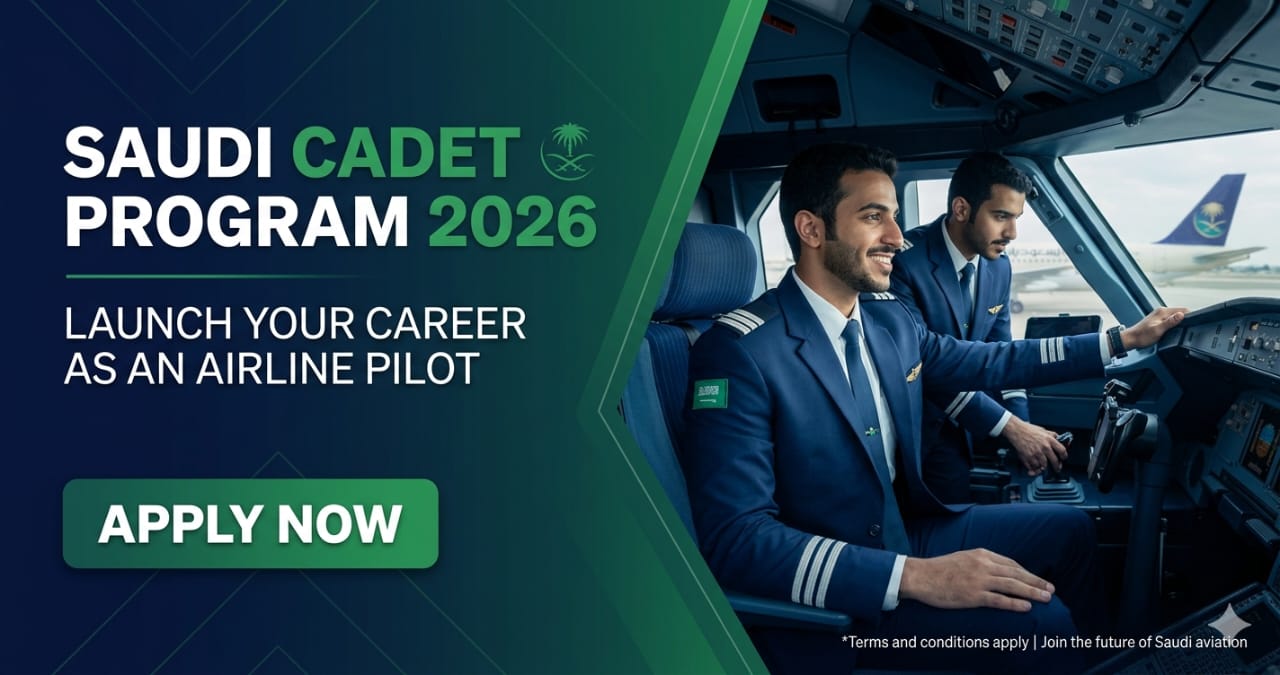 Saudia Cadet Program Saudi Arabia 2026 | Powerful Airline Pilot Careers