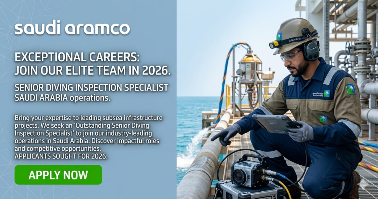 Outstanding Senior Diving Inspection Specialist Saudi Arabia 2026 | Saudi Aramco Careers