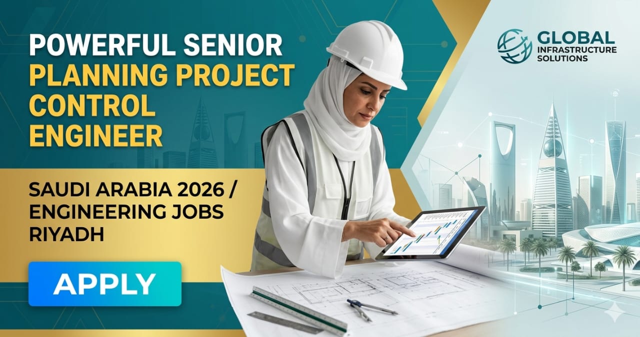 Powerful Senior Planning Project Control Engineer Saudi Arabia 2026 | Engineering Jobs Riyadh