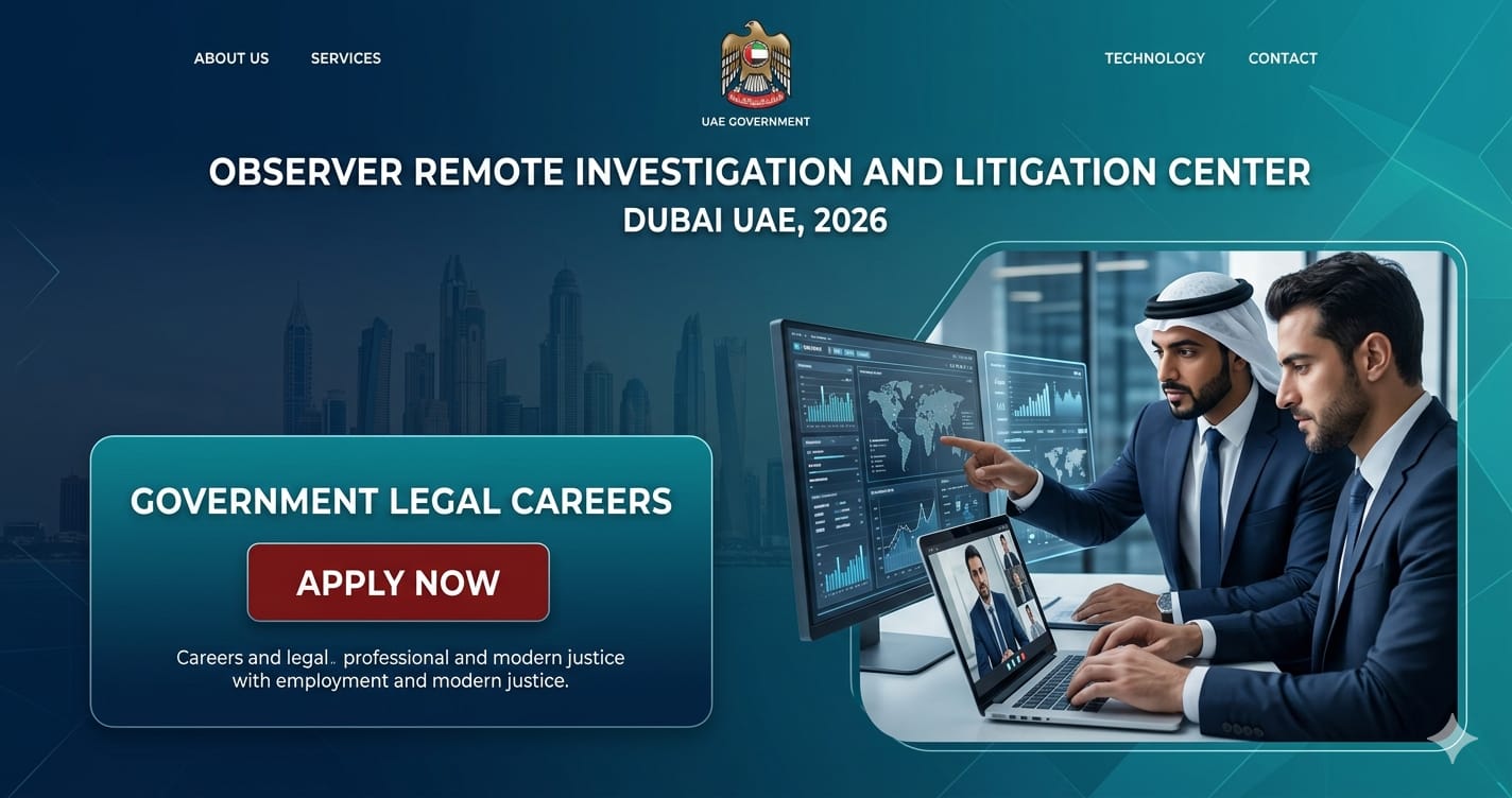 Observer Remote Investigation and Litigation Center Dubai UAE 2026 | Government Legal Careers