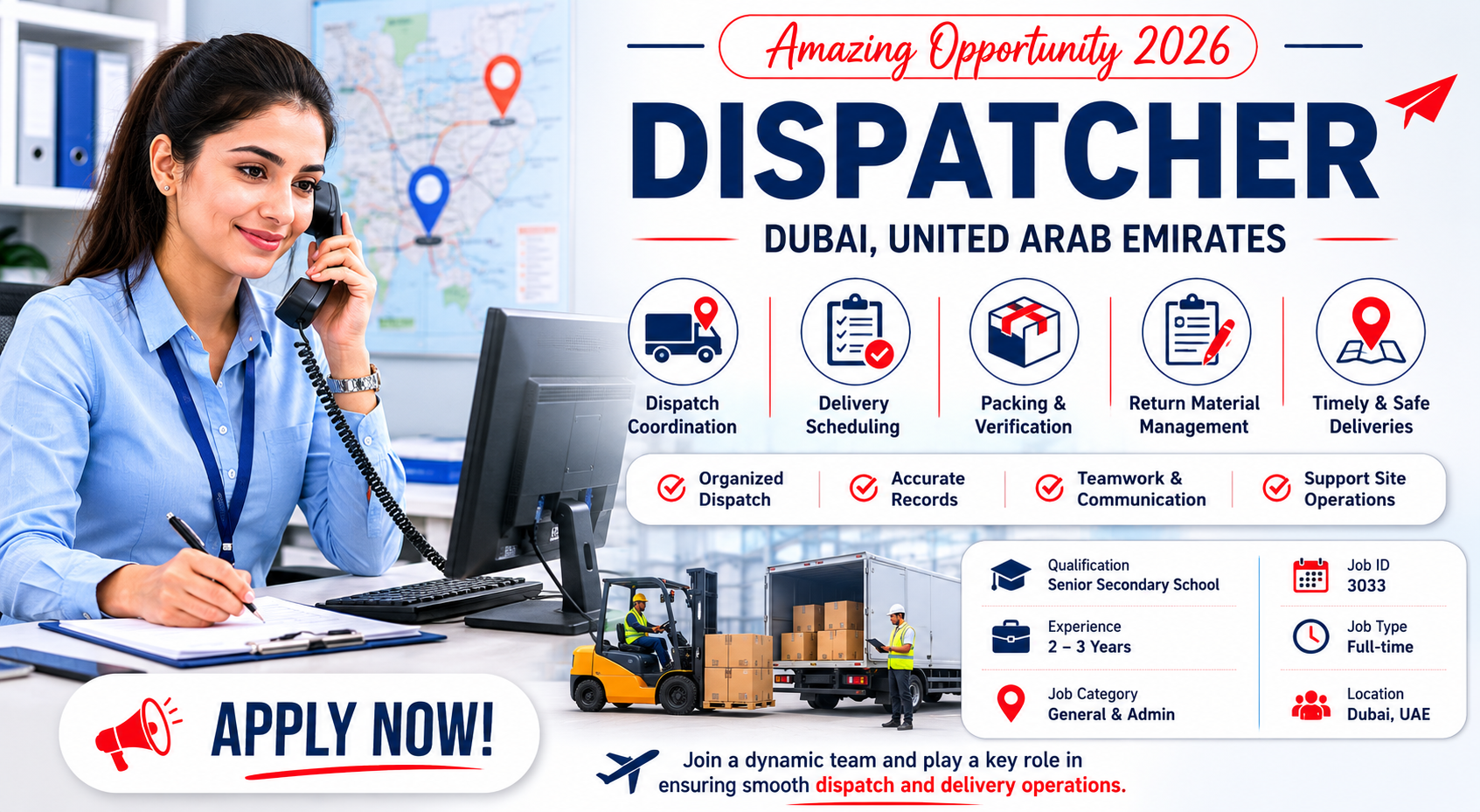 Dispatcher Dubai UAE 2026 | Powerful Logistics Careers