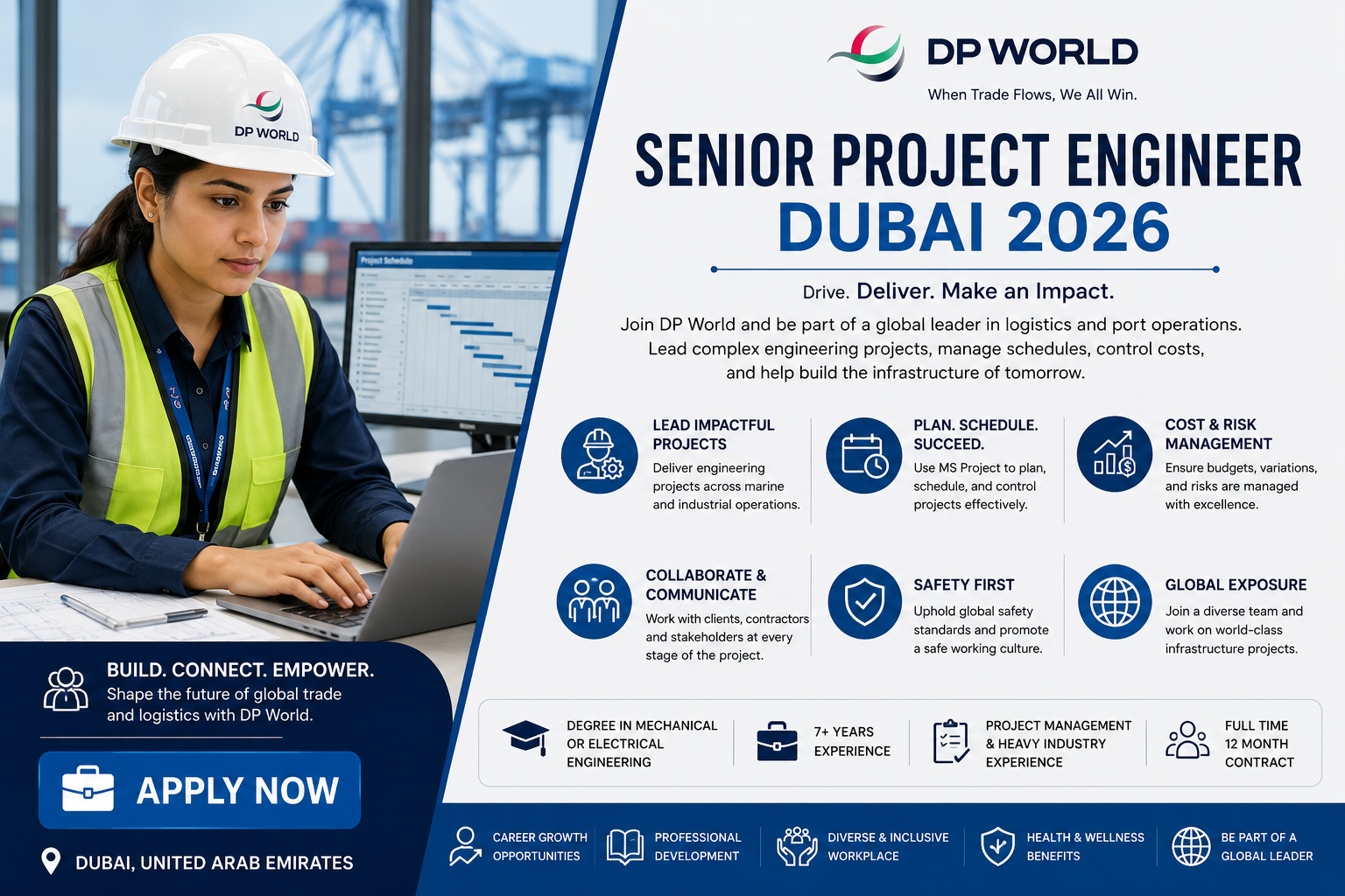 Senior Project Engineer Dubai 2026 | Powerful DP World Engineering Careers