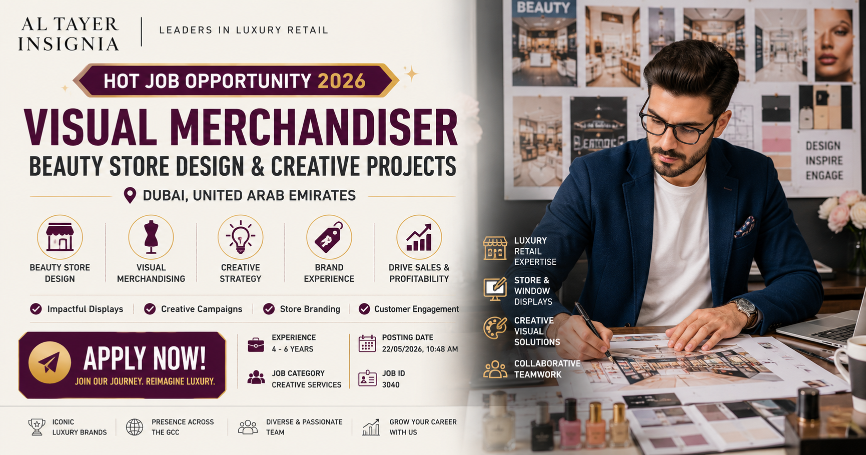 Visual Merchandiser Beauty Store Design UAE 2026 | Luxury Retail Careers