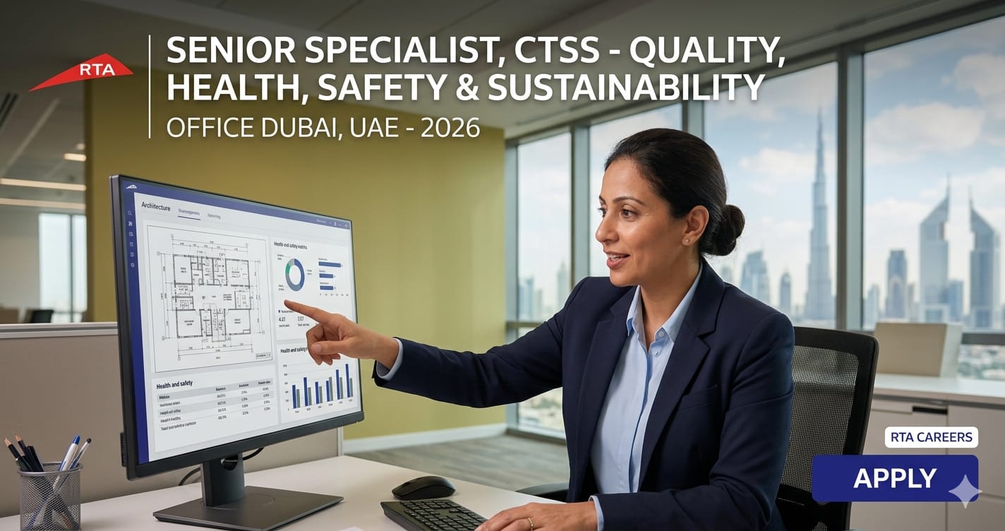 Senior Specialist CTSS Quality Health Safety Sustainability Office Dubai UAE 2026 | RTA Careers