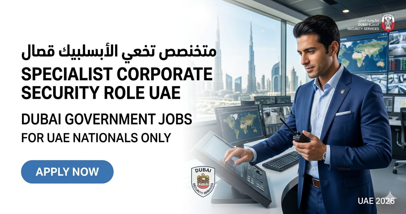 Best Specialist Corporate Security RTA UAE 2026 | Dubai Government Jobs for UAE Nationals
