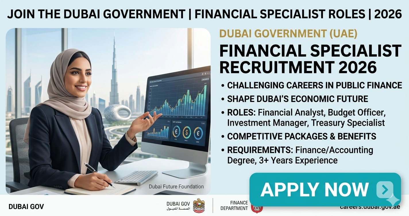 Financial Specialist Dubai Government UAE 2026 | Finance Jobs Dubai