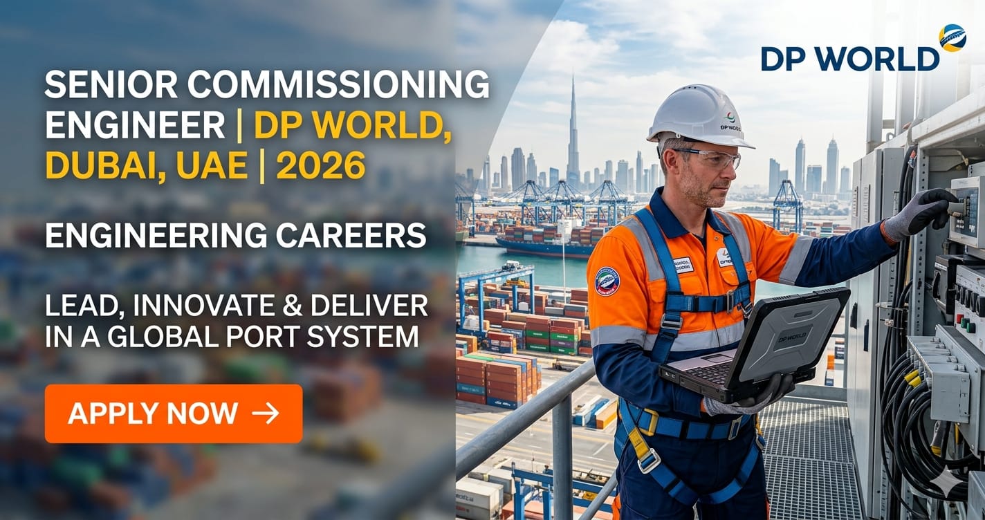 Excellent Senior Commissioning Engineer DP World Dubai UAE 2026 | Engineering Careers