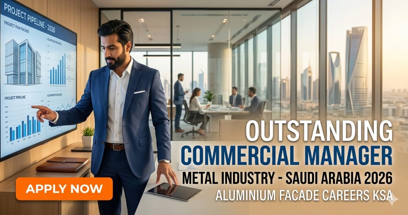 Outstanding Commercial Manager Metal Industry Saudi Arabia 2026 | Aluminium Facade Careers KSA