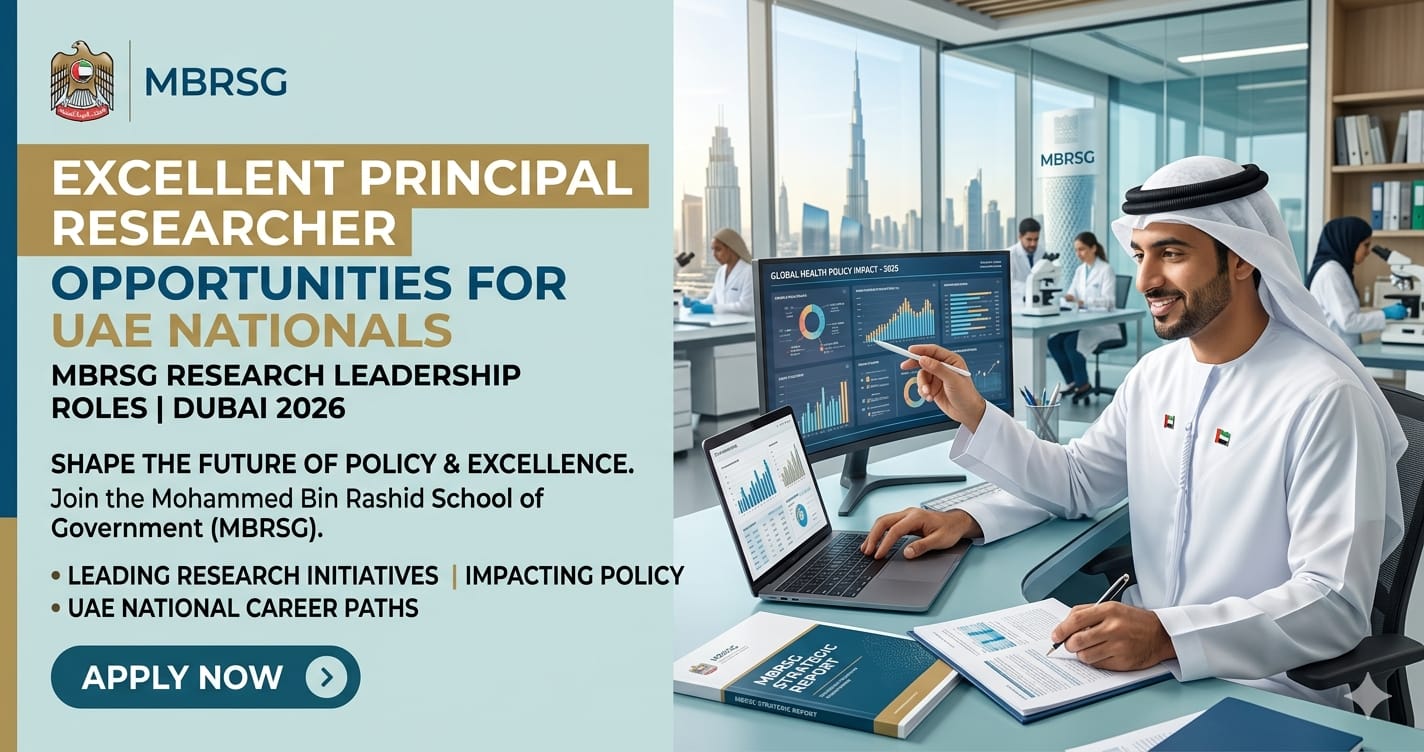 Excellent Principal Researcher UAE Nationals 2026 | Top MBRSG Research Job Dubai