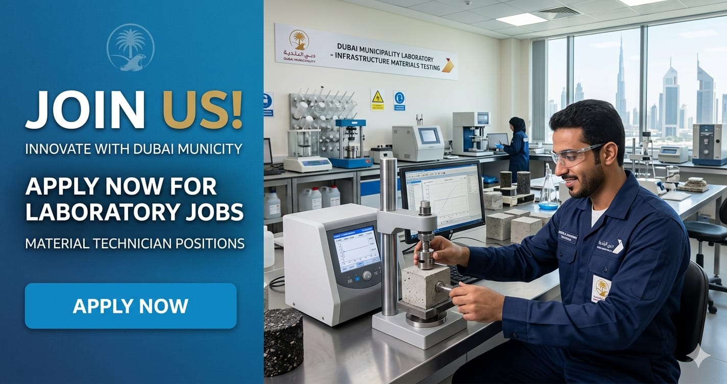 High-Demand Infrastructure Materials Technician Dubai UAE 2026 | Dubai Municipality Laboratory Jobs