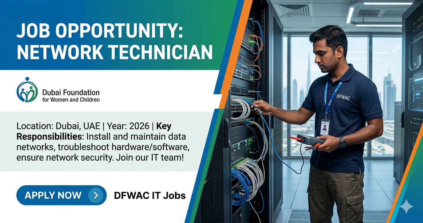 Exciting Network Technician Dubai UAE 2026 | Exclusive Dubai Government IT Opportunity