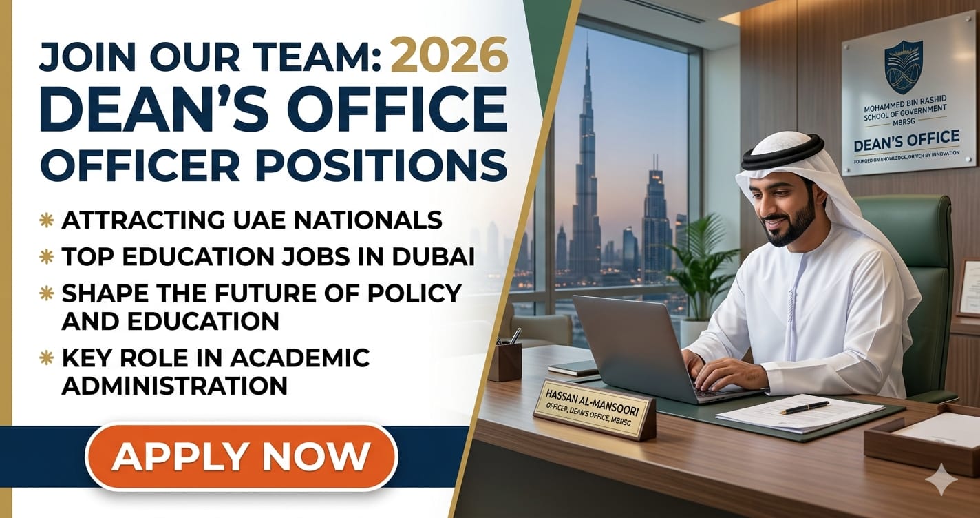 Outstanding Dean Office Officer UAE Nationals 2026 | Powerful MBRSG Career Opportunity