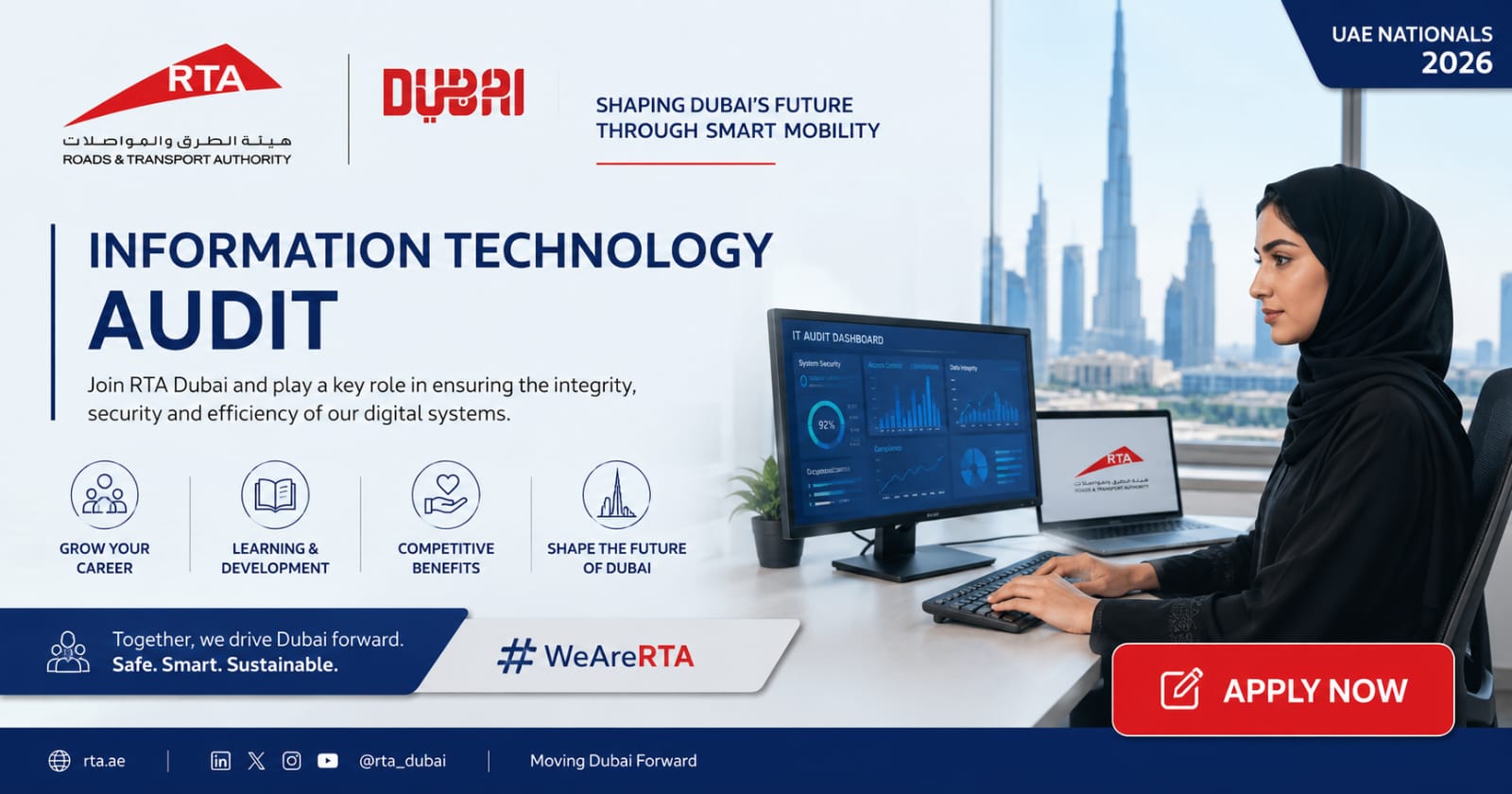 Top Manager Information Technology Audit UAE Nationals 2026 | RTA Dubai Careers