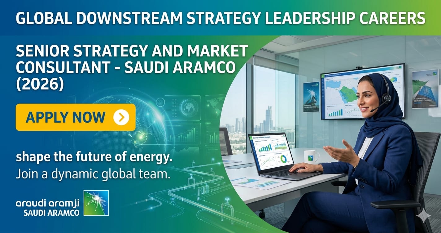 Senior Strategy & Market Consultant Saudi Aramco 2026 | Global Downstream Strategy Leadership Career