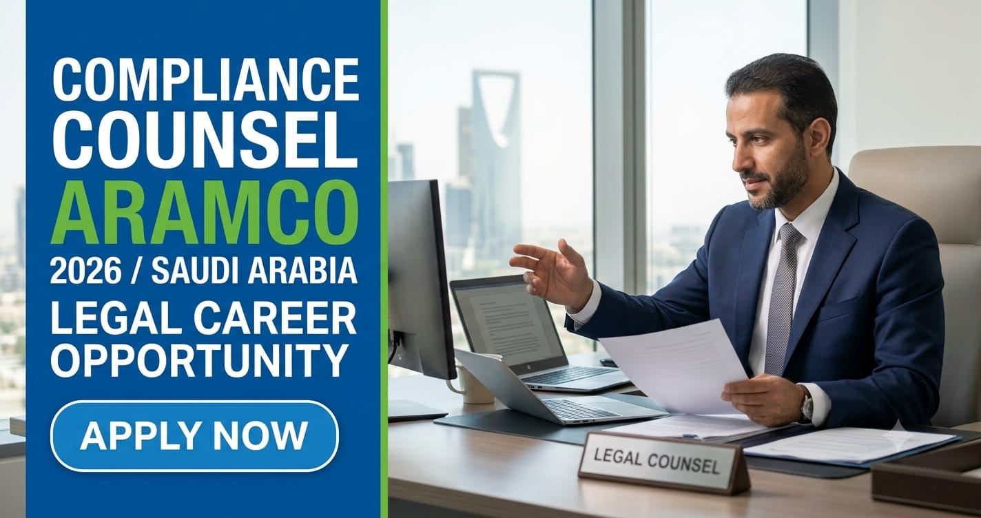 Compliance Counsel Aramco 2026 | Saudi Aramco Legal Career Opportunity